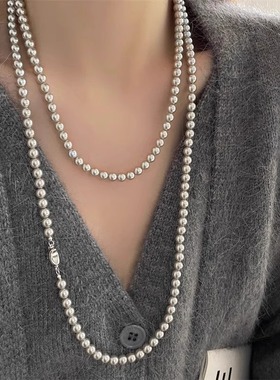 法式珍珠项链女款轻奢小众高级感