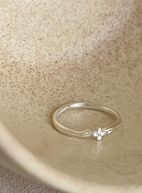 银色相思丁香花戒指2025新款个性