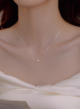 珍珠项链2024新款爆款气质锁骨链