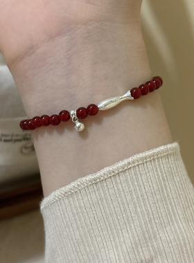 新中式红玛瑙锦鲤手链女轻奢小众