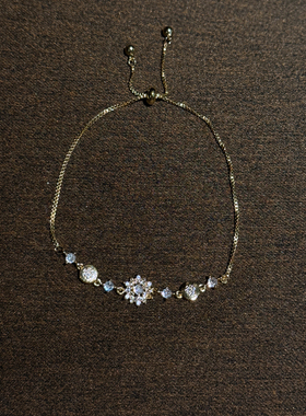 超闪雪花满钻手链女款2026新款高