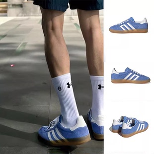 莆田蓝色德训鞋男女2025网红秋冬新款防滑增高百搭休闲板鞋阿甘鞋