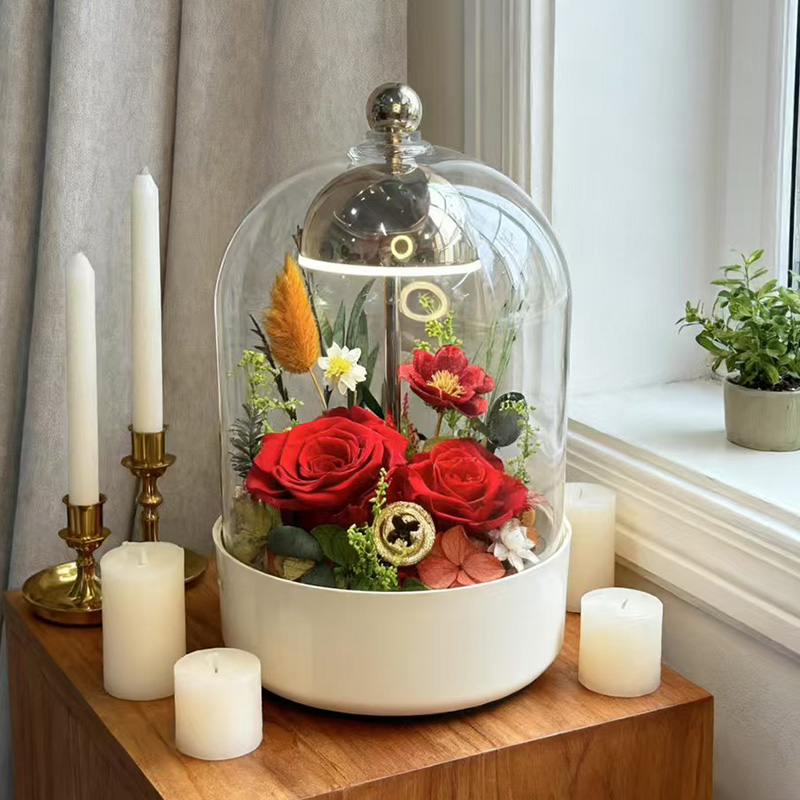 永生花台灯玫瑰高级感轻奢摆件送女友闺蜜生日实用型新婚结婚礼物