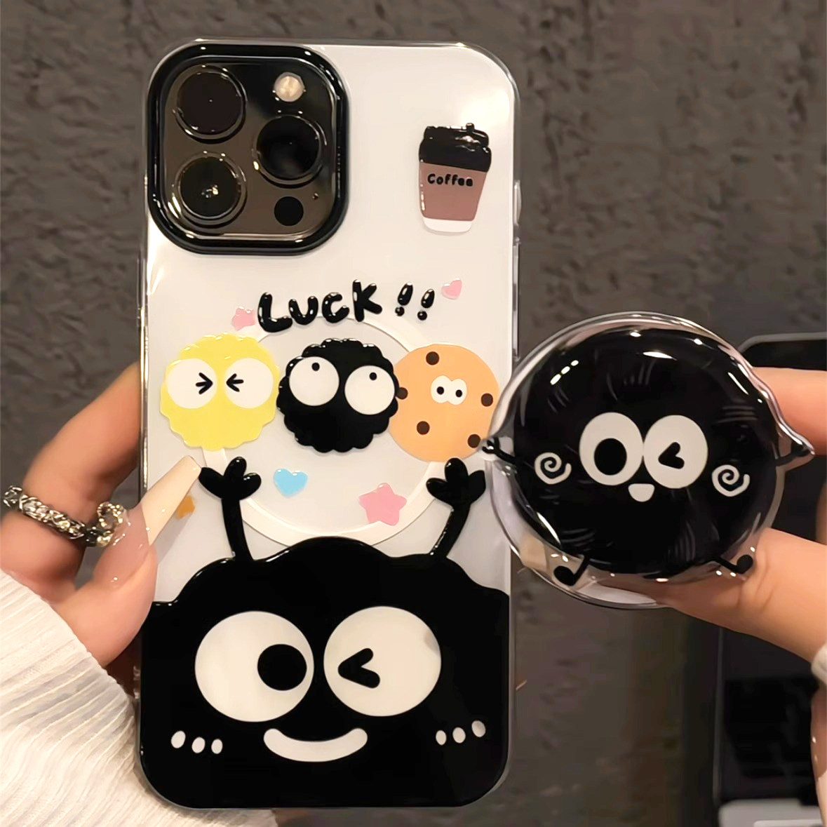 煤球支架适用苹果16promax手机壳