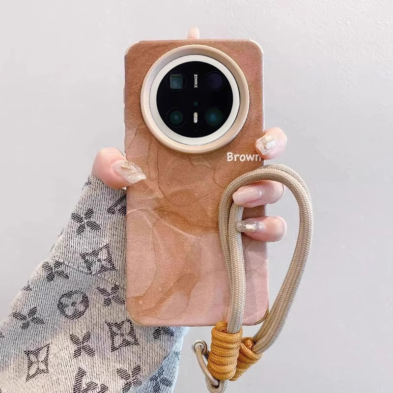 咖色晕染适用华为mate70pro手机壳新款高级感mate70p