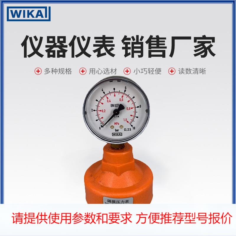 wika压力表111.10.063+PDFE系列 全量程供工业用隔膜压力表