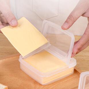 日本原装进口芝士片收纳盒芝士盒厨房用保鲜盒可叠加迷你食品盒