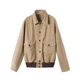 秋冬亚麻莱赛尔宽松休闲百搭减龄上衣 复古外套女新款 炽火火 美式