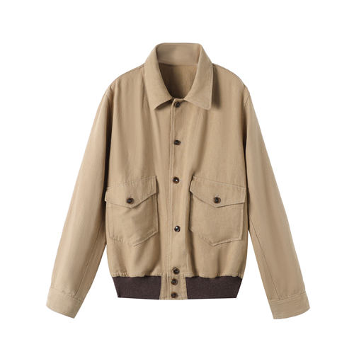 亚麻莱赛尔棉定制RL美式复古外套