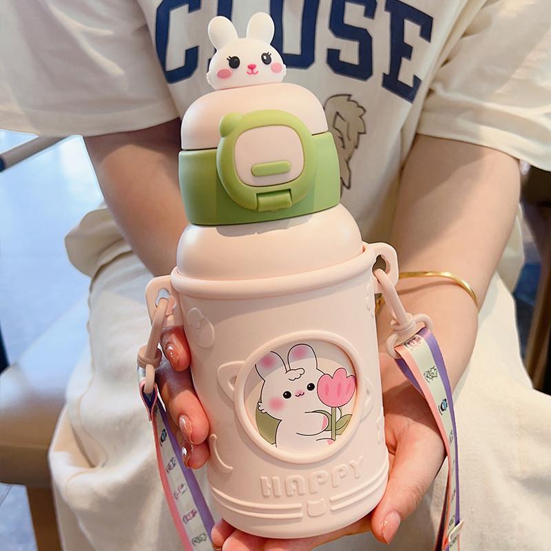 316儿童爆款保温杯食品级水杯男孩女生上学专用水壶幼儿园带吸管