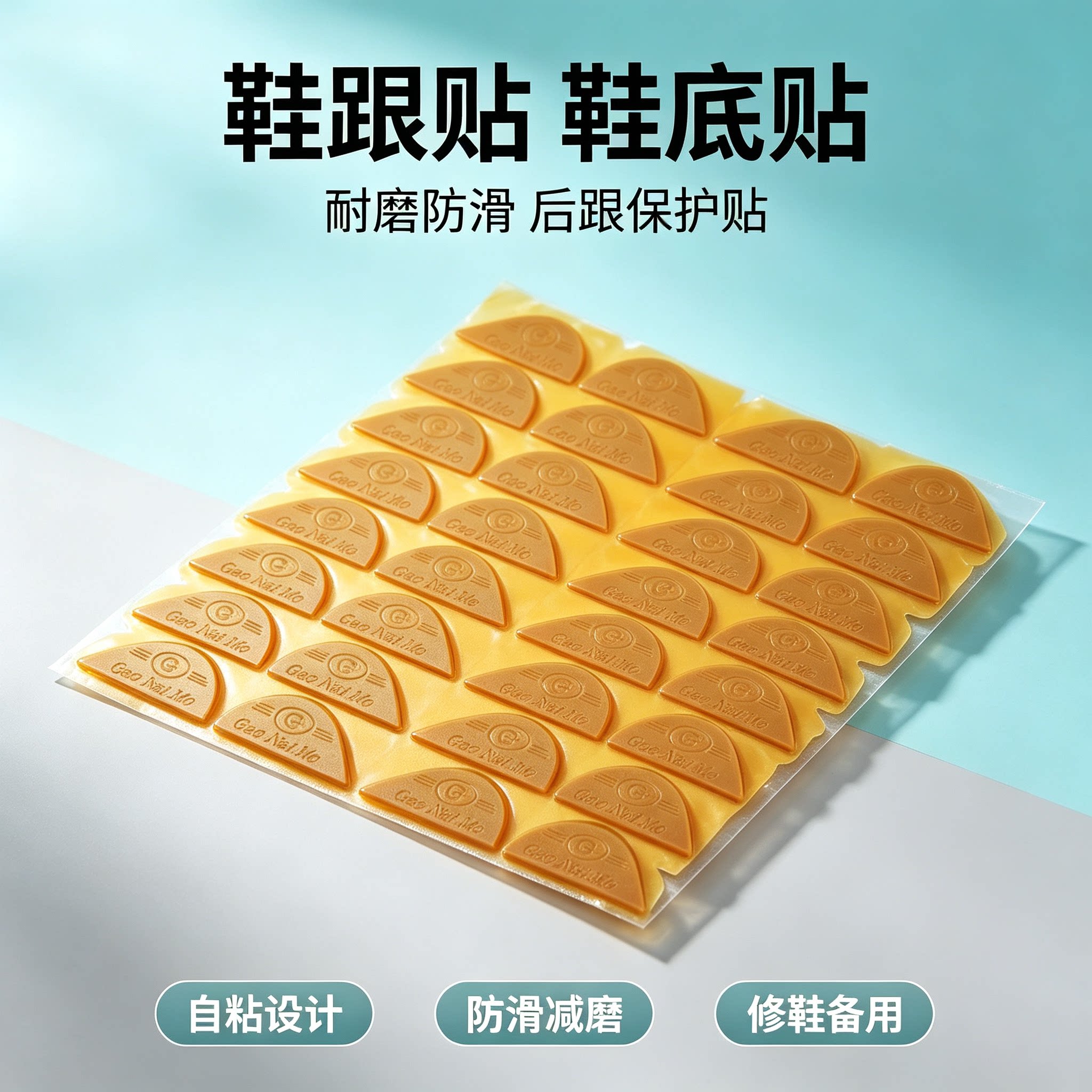 鞋跟磨损修复偏贴牛筋鞋底鞋掌修补材料耐磨防磨防滑橡胶修鞋贴片图片