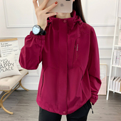 防风防雨冲锋衣透气耐磨中老年夹克支持团单定制 女款 厂家直销