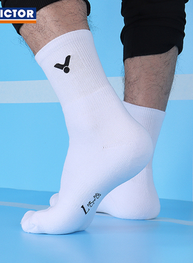 victor胜利羽毛球袜马来西亚国家队用袜加厚毛巾底男长筒袜SK190
