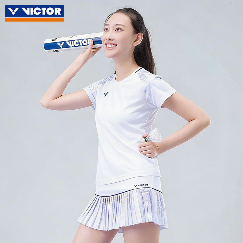 2026新品VICTOR胜利威克多羽毛球服女款运动套装T恤短裙TK-61024,运动/瑜伽/健身/球迷用品,羽毛球裙,淘宝优惠券,粉丝福利购,淘宝优惠卷