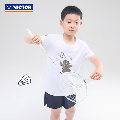 victor威克多胜利羽毛球服2025新款青少系列针织儿童T恤T-57027