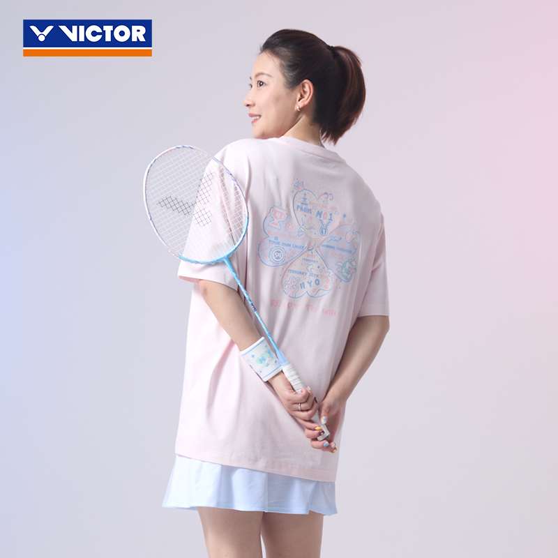 VICTOR胜利威克多羽毛球服黄雅琼专属系列针织运动短袖T恤501HYQ