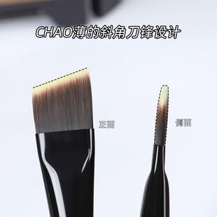 底妆搭档！斜头超薄刀锋粉底刷面膜刷不吃粉新手适用沧州化妆刷