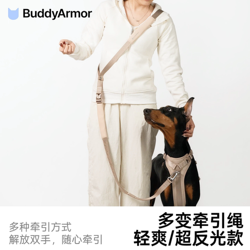 BuddyArmor多变狗牵引绳反光缓冲