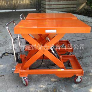 卸车剪叉固定升降台 1吨1.5吨2吨手动平台车移动液压平台车模具装