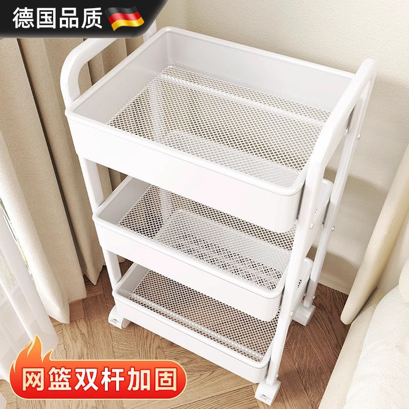 德国小推车置物架厨房落地移动浴室卫生间收纳储物架多层婴儿零食
