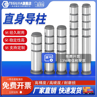 TEGUJIA注塑模具45钢直边导柱导套直身内导柱直径10/12/14/16/28