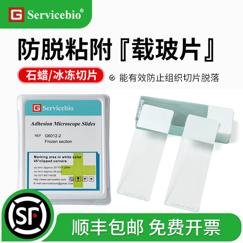 赛维尔Servicebio 粘附载玻片 防脱 石蜡/冰冻切片 白漆色带 防止切片脱落 G6012-1 G6012-2