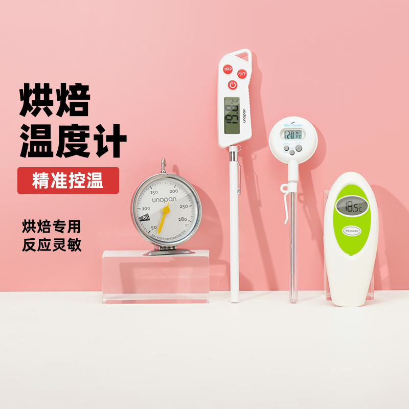 屋诺烤箱温度计内置专用耐高温不锈钢家用精准测温工具烘培温度计