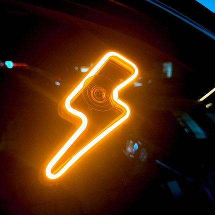 汽车改装JDM闪电霓虹灯 LED车窗内饰氛围灯改装DIY点烟器呼吸灯