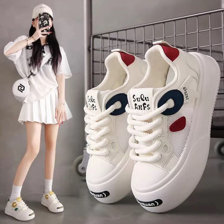 女鞋夏季网鞋透气薄款网面小白鞋女2026新款初中学生运动休闲板鞋