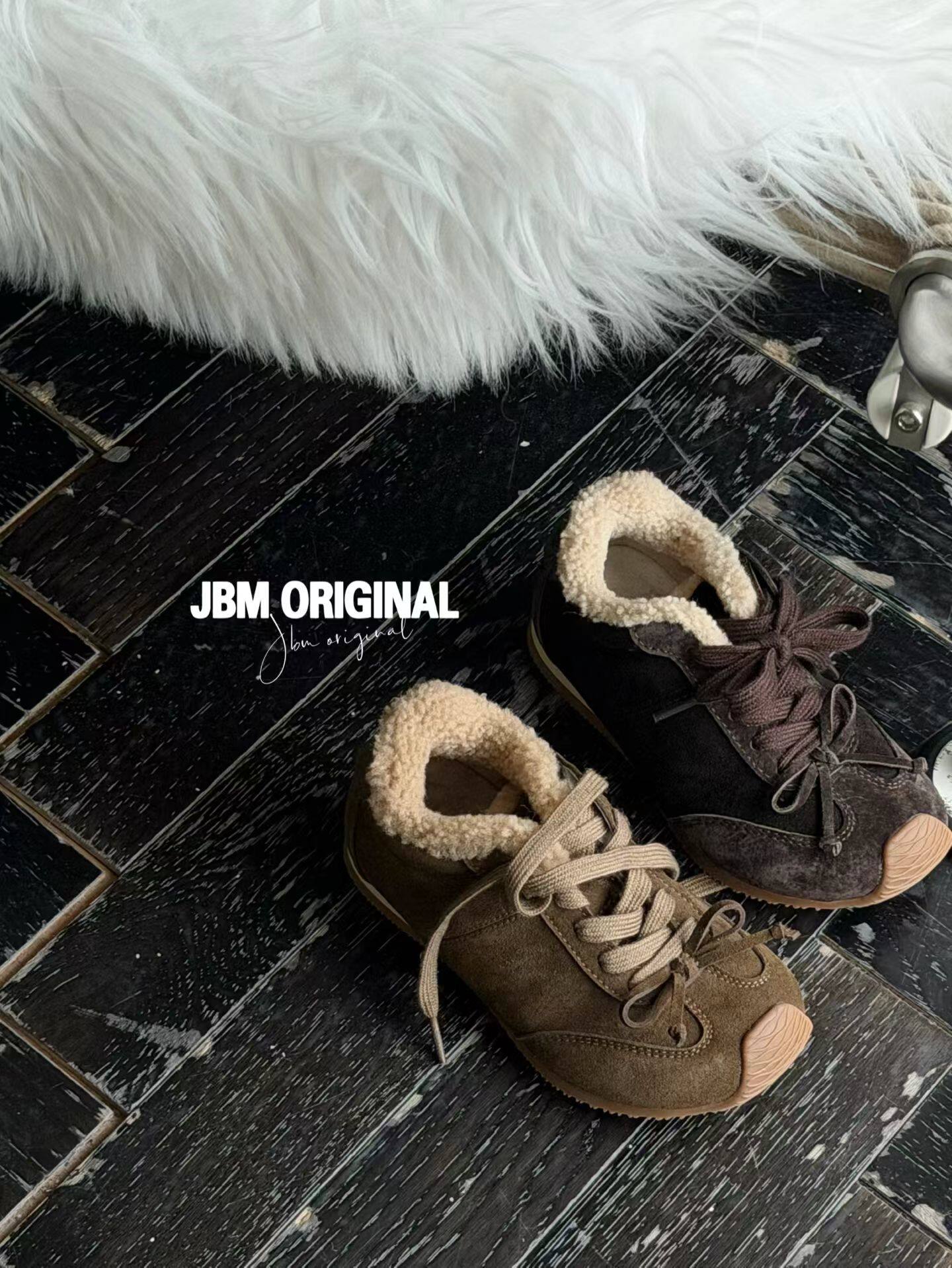 JBM2026新款中大童百搭新款冬季男童女童加绒儿童鞋户外鞋正品