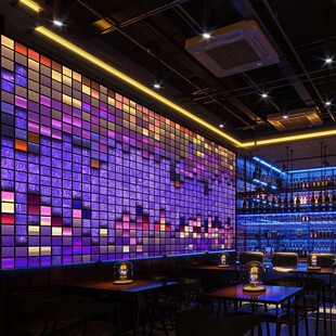3d立体KTV包厢房间壁纸科技感电竞背景墙布酒吧过道装 饰闪光墙纸