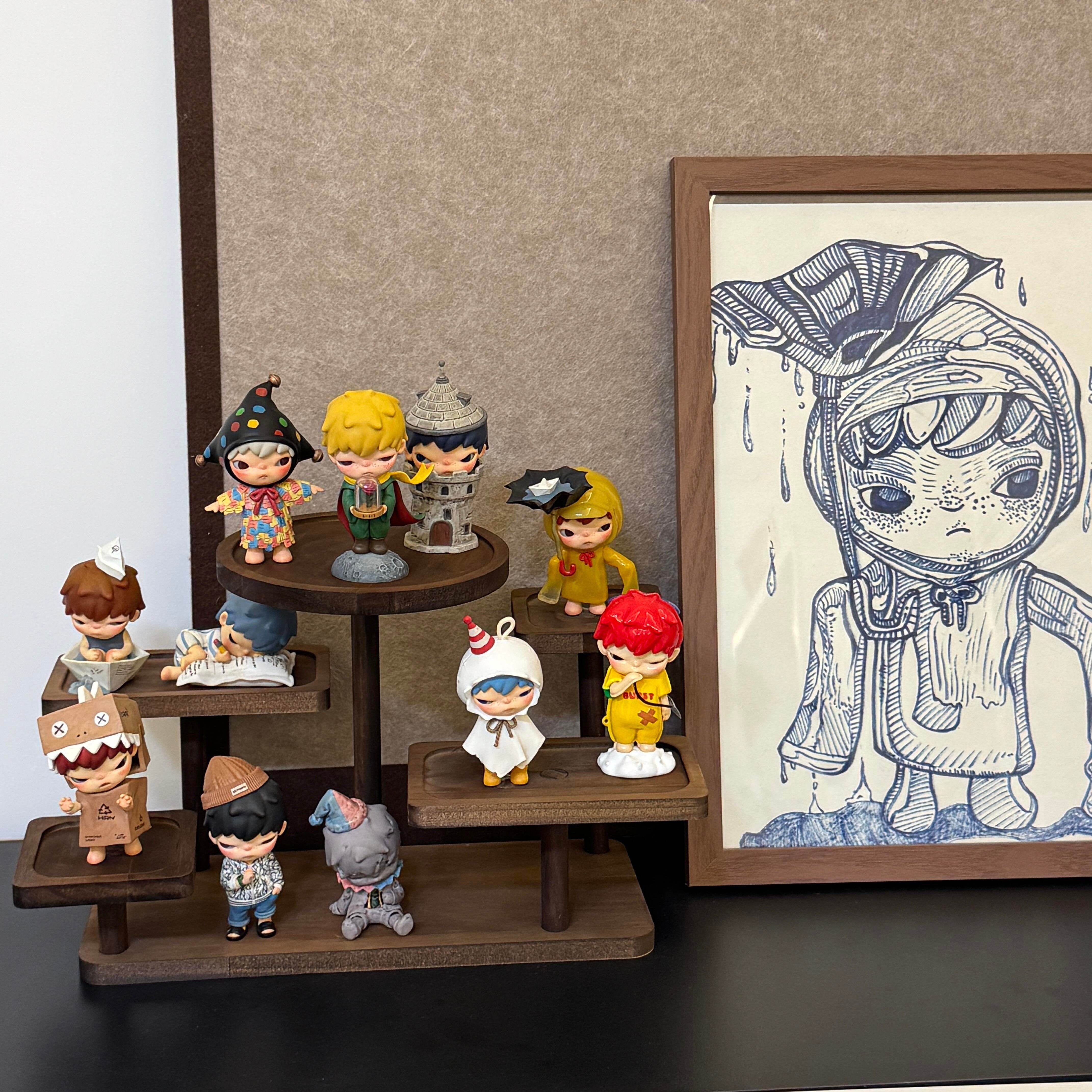 适用于星星人盲盒展示架泡泡玛特系列手办盲盒展示柜摆台收纳展架