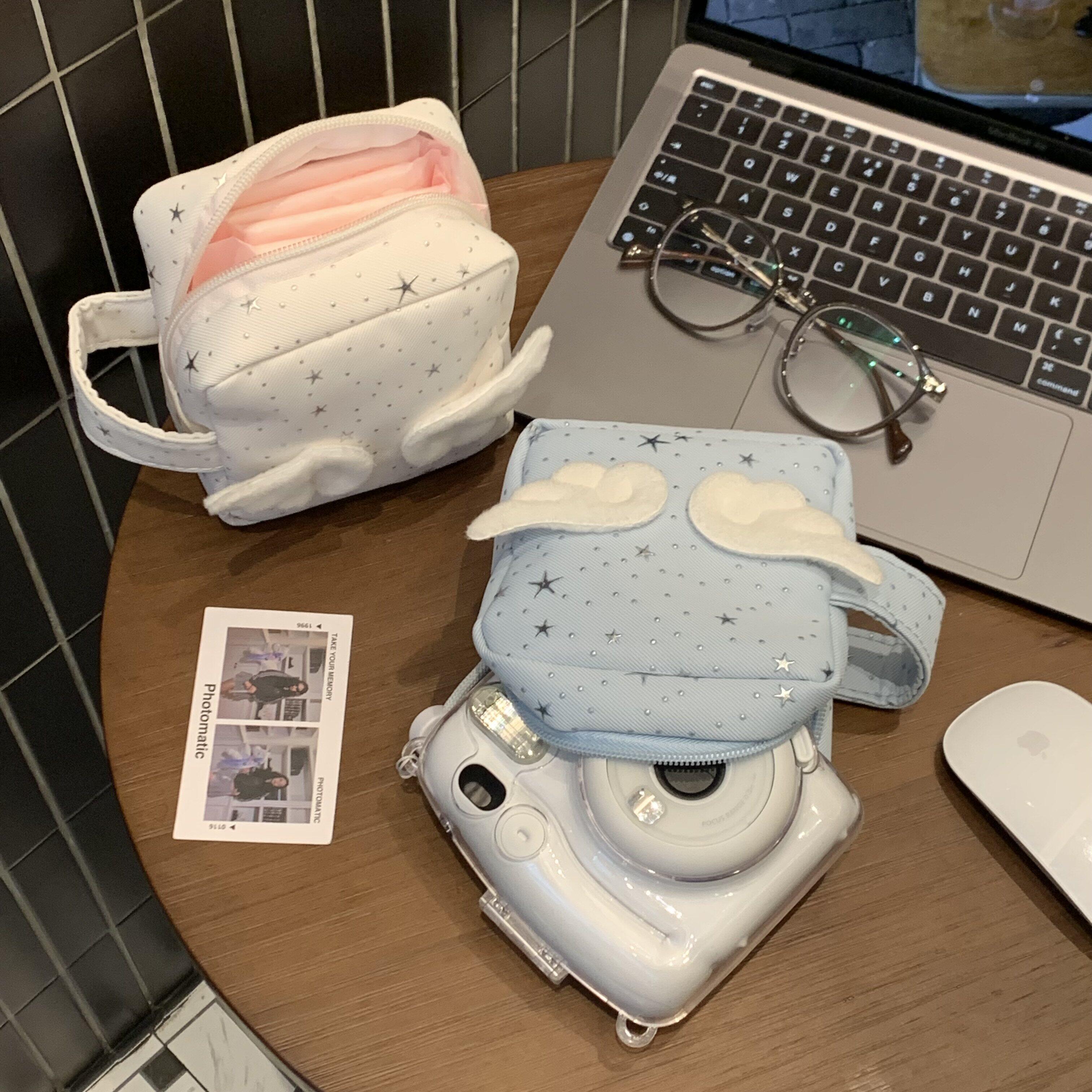 韩系星星翅膀拍立得收纳包女外出便携相机包富士mini12专用保护壳