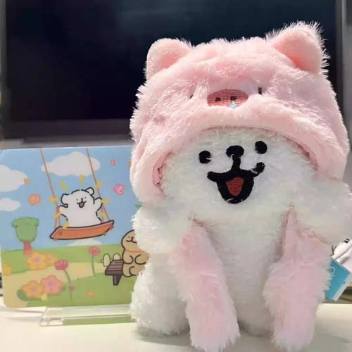 线条小狗周边头套线条小狗书包挂件毛绒可爱小狗钥匙扣送女生礼物