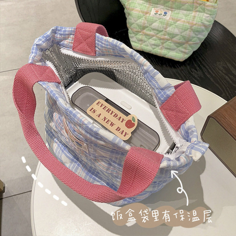 饭盒保温包收纳化妆防水包恒温袋手提加厚铝箔可爱学生上班带吃饭