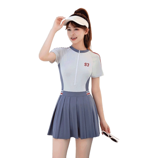 连体泳衣女款2026年新款爆款微胖女孩遮肉高级感温泉连身游泳衣