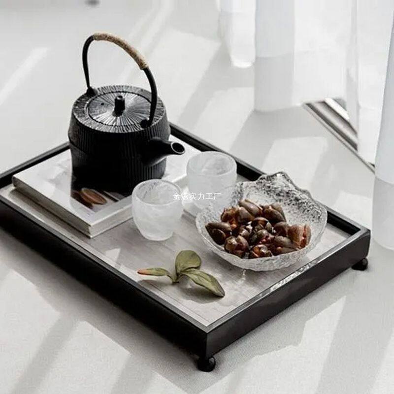 茶室摆设飘窗新样板间茶几台面组合边几桌面饰品摆件装饰中式现代