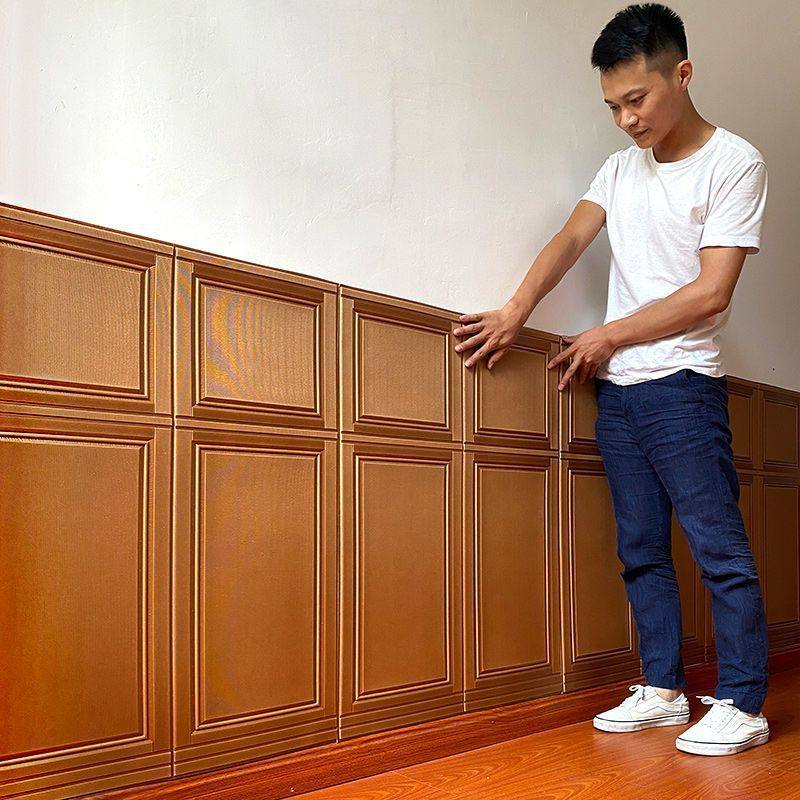 3D立体墙贴自粘墙纸墙围装饰贴纸客厅过道墙裙防撞软包护墙板围边,家装主材,背景墙软包,淘宝优惠券,粉丝福利购,淘宝优惠卷