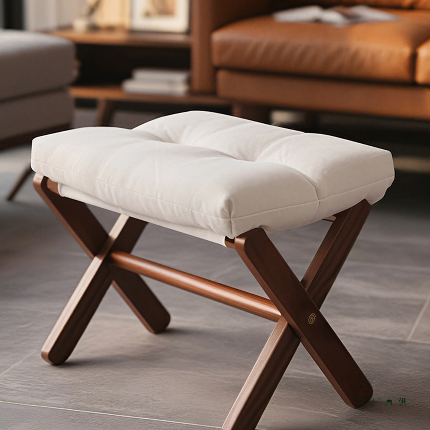 沙发脚踏凳客厅午睡搁脚凳办公室搭腿凳翘脚凳脚蹬凳折叠实木凳子