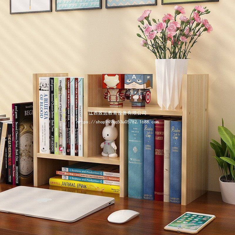 书架简易桌上置物架儿童组合书桌面收纳学生用宿舍小书架现代书柜