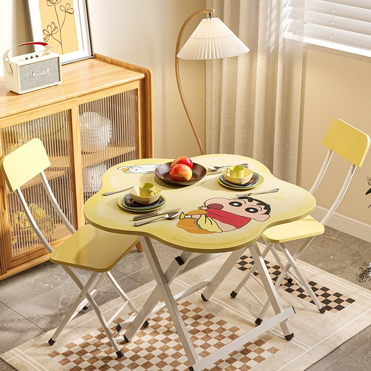 折叠桌餐桌家用儿童学习简易吃饭桌户外便携式摆摊桌椅租房小户型