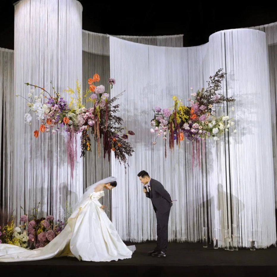 加高加密韩式纯线帘网红客厅隔断玄关装饰白色婚庆婚礼中式,节庆用品/礼品,节庆布艺用品,淘宝优惠券,粉丝福利购,淘宝优惠卷