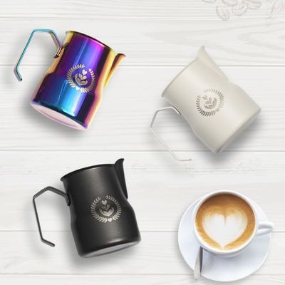 慕威纳专业咖啡大肚打奶缸拉花缸350/450ml不锈钢奶泡拉花杯