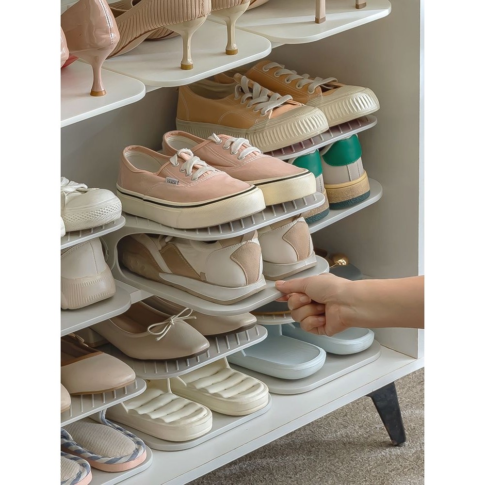 可调节双层鞋托省空间鞋架鞋子收纳鞋柜分层隔板整理放置物架,收纳整理,鞋子收纳架,淘宝优惠券,粉丝福利购,淘宝优惠卷