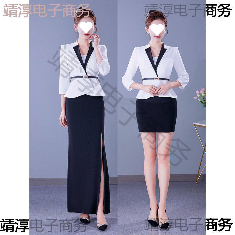 酒吧新款红色长裙会KTV秋冬套装所服务员服公主工作制服女dj夜场