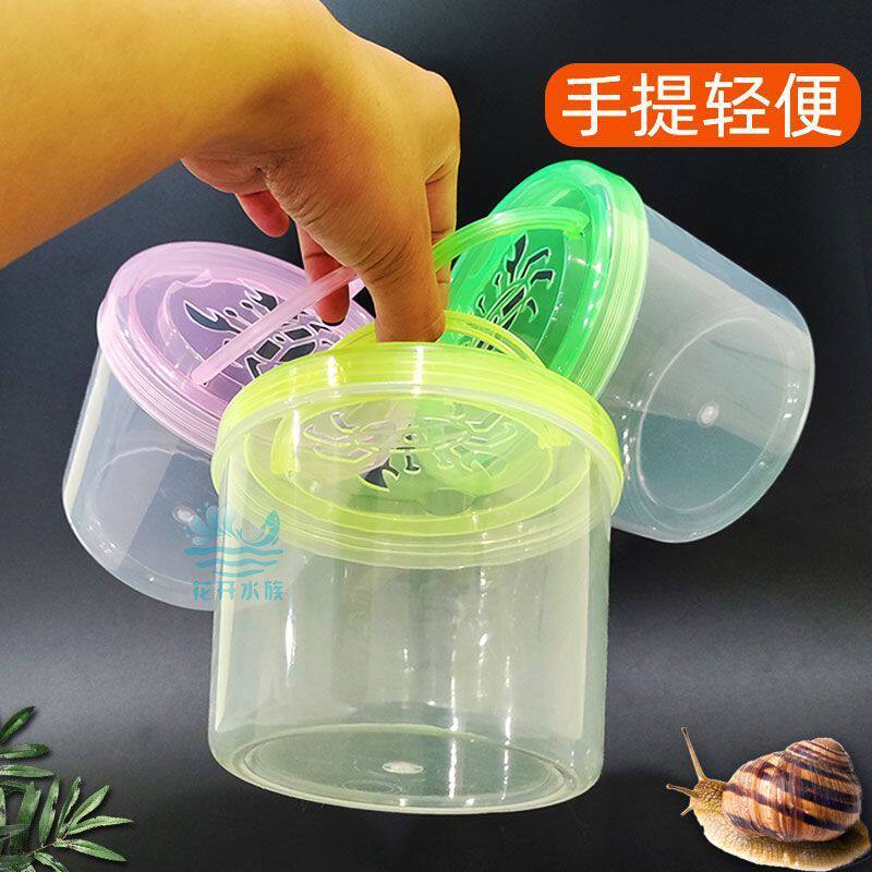 儿童手提小鱼瓶蟹桶鱼桶迷你宠物盒乌龟瓶斗鱼杯耐摔款金鱼缸龟缸