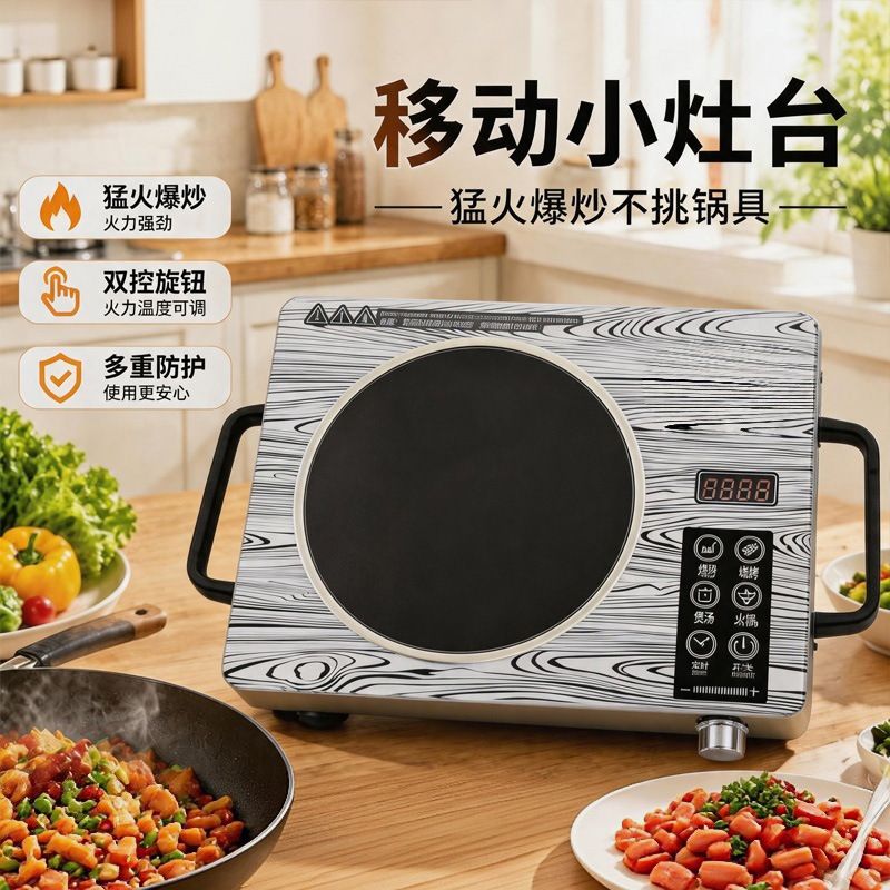 3500W功率电陶炉双操控旋钮触控不挑锅具家用猛火爆炒电炉子D2TL