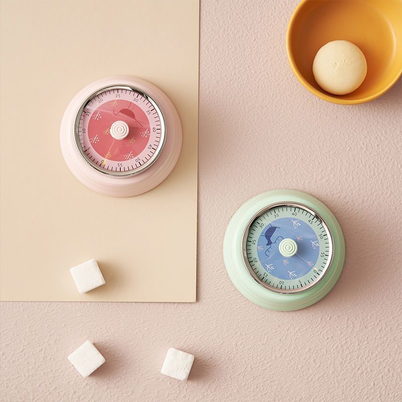 厨房计时器家用磁吸式定时器冰箱贴磁吸带磁铁机械钟倒计时