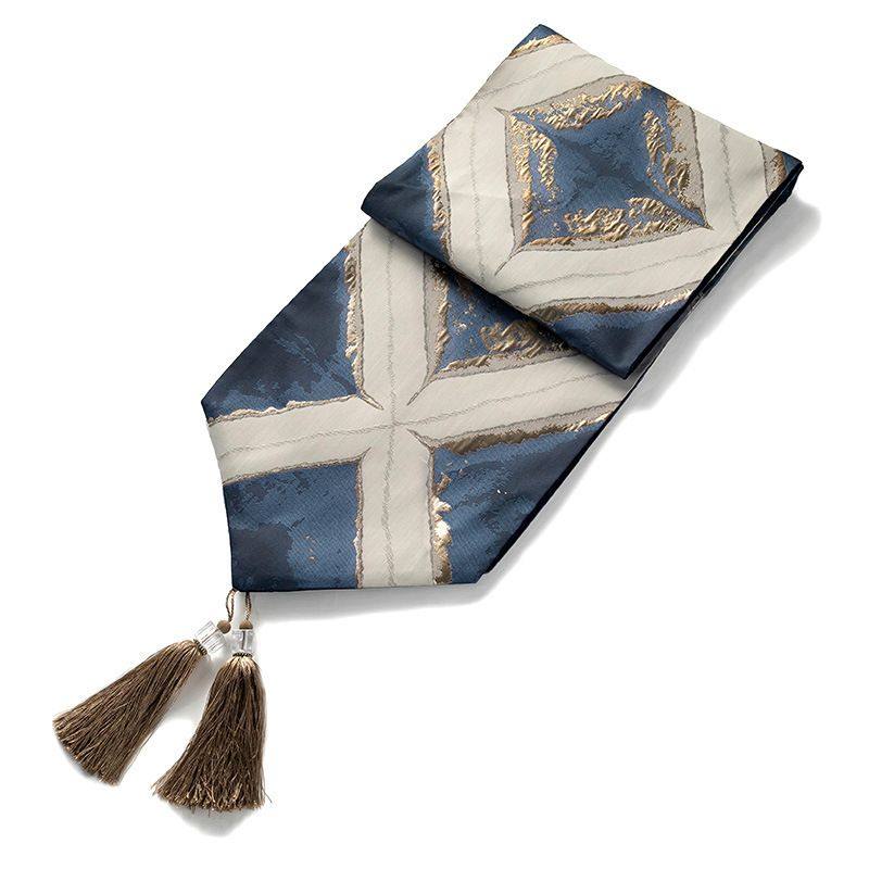 波浪纹餐桌桌旗新古典欧式简约现代轻奢样板间布艺新中式茶几桌布,居家布艺,桌旗,淘宝优惠券,粉丝福利购,淘宝优惠卷