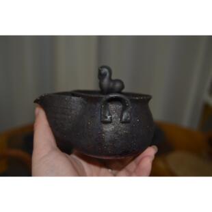 竹深居生活美学丨自然落灰手抓壶 柴烧宝瓶诧寂南蛮 高端手工茶器